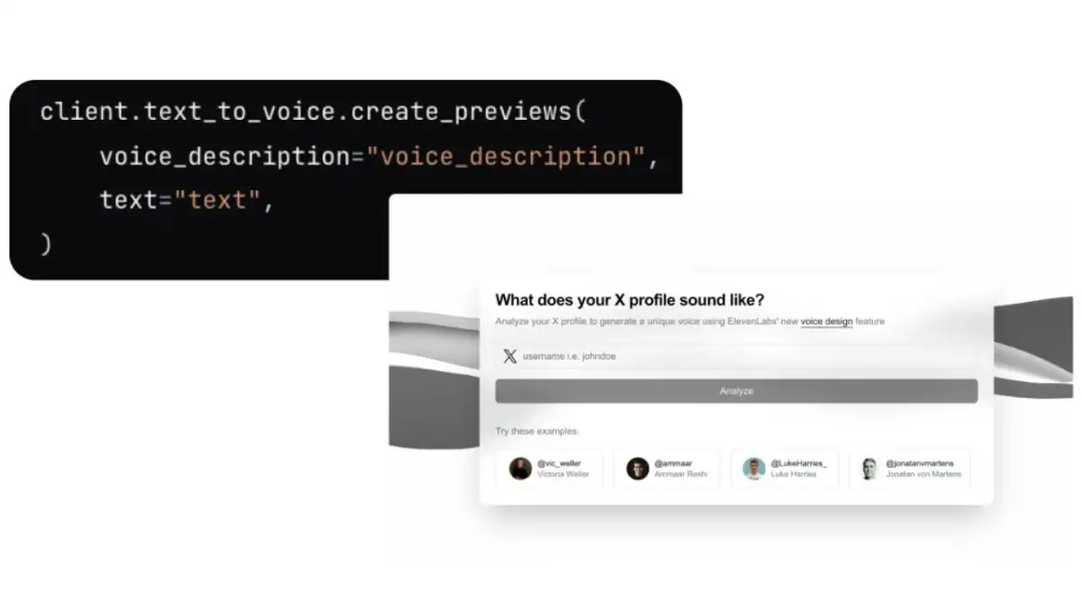 ElevenLabs Unveils AI Voice Design API and X to Voice Features